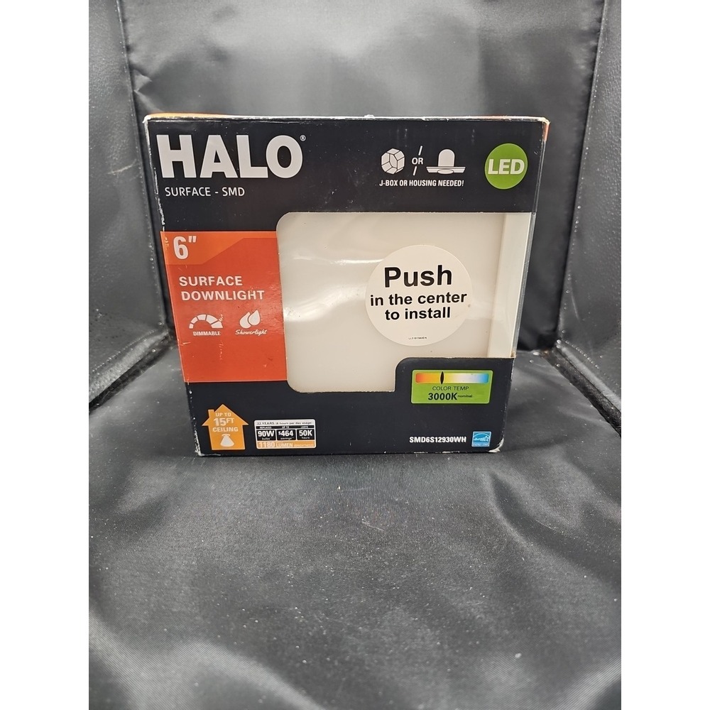 Eaton Halo SMD6S12930WH LED Surface Mount Downlight Square Trim NEW